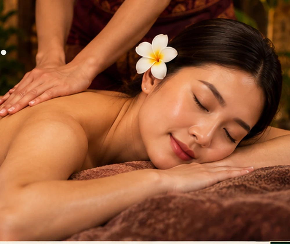 Calm Thai massage treatment imagery